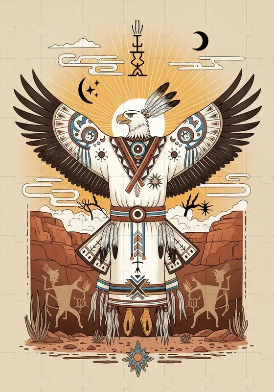 Sacred Desert Symbolic Figure Series