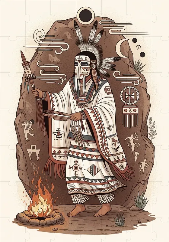 Sacred Desert Symbolic Figure Series