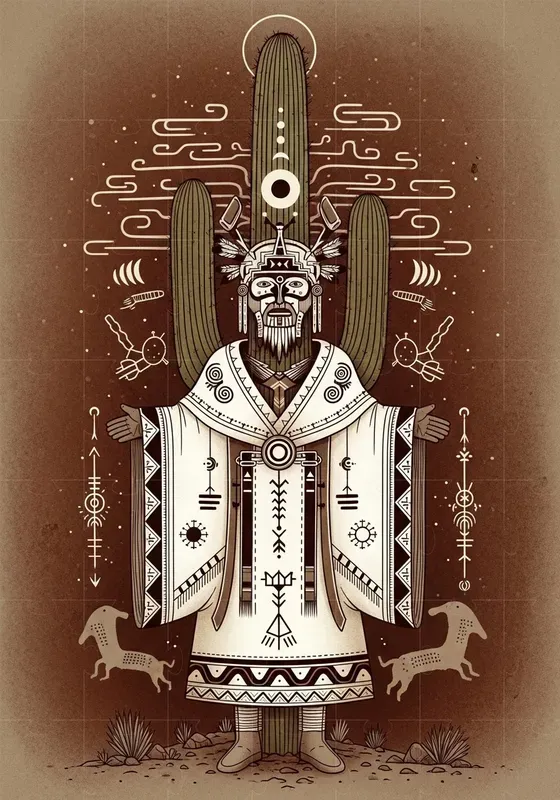 Sacred Desert Symbolic Figure Series