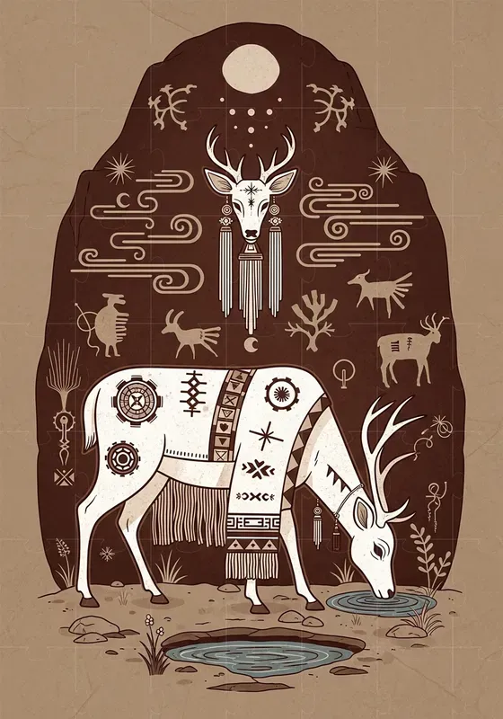 Sacred Desert Symbolic Figure Series