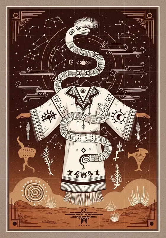 Sacred Desert Symbolic Figure Series