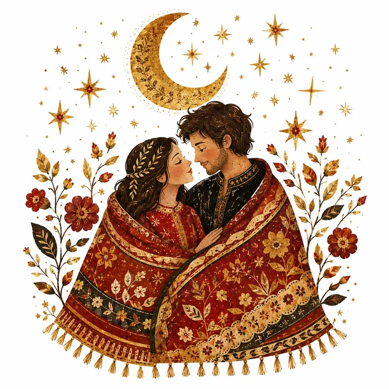 Folkloric Celestial Collage Cliparts