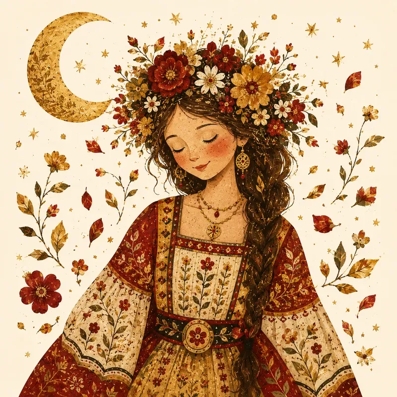Folkloric Celestial Collage Cliparts