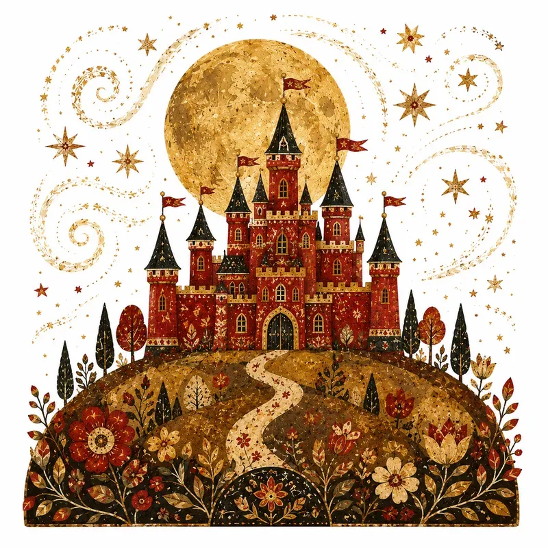 Folkloric Celestial Collage Cliparts