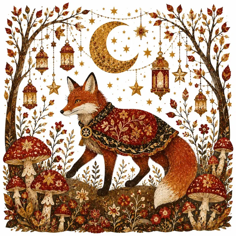 Folkloric Celestial Collage Cliparts