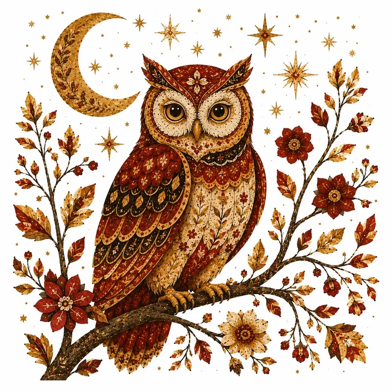 Folkloric Celestial Collage Cliparts