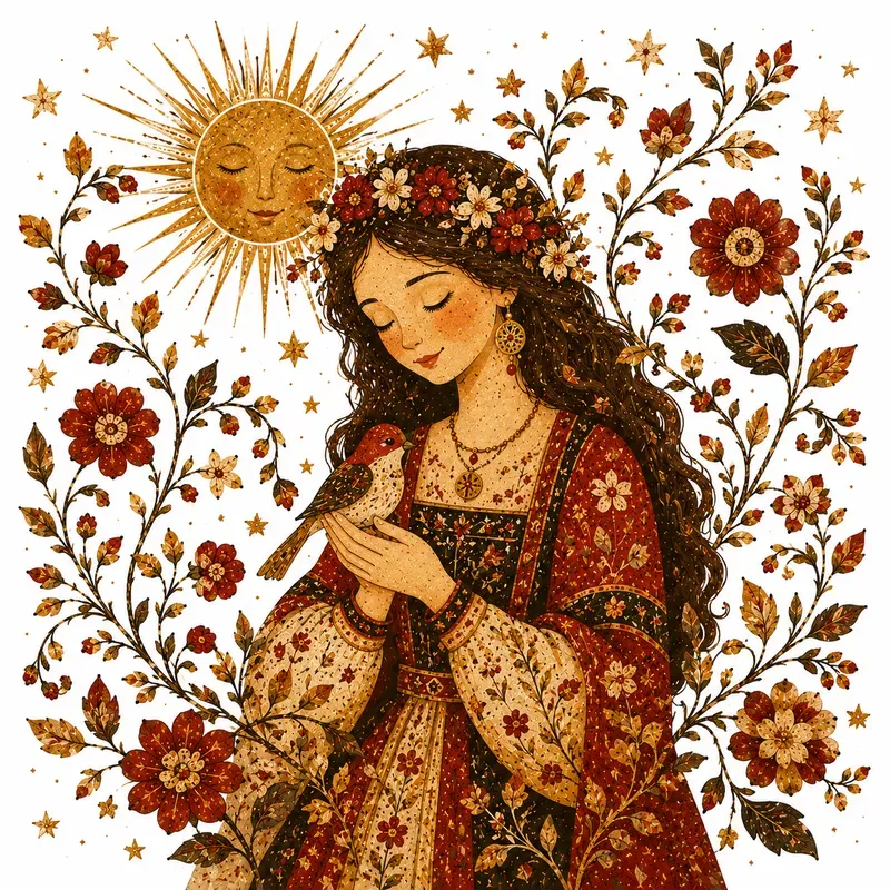 Folkloric Celestial Collage Cliparts