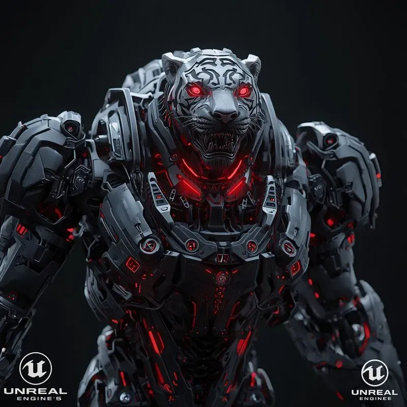 Cyberpunk Mecha Robot Concept Art