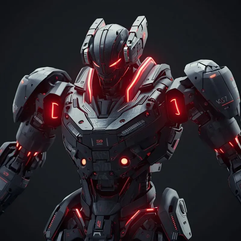 Cyberpunk Mecha Robot Concept Art