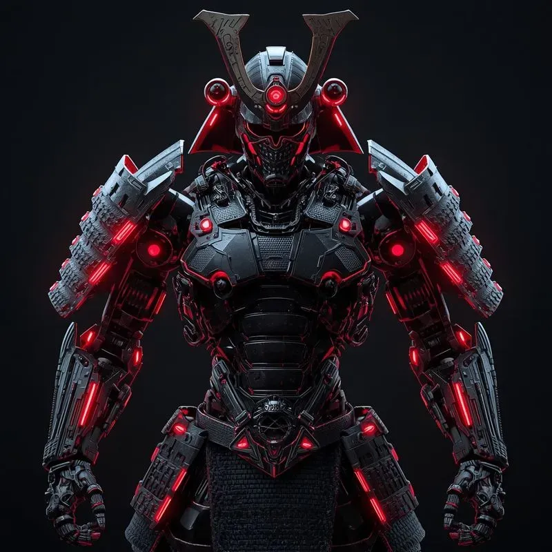 Cyberpunk Mecha Robot Concept Art