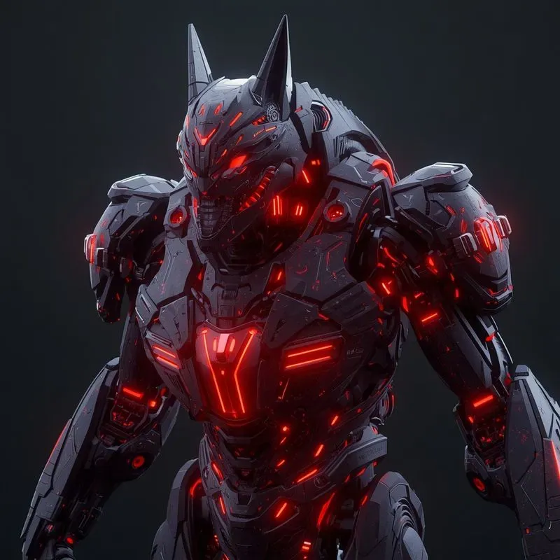 Cyberpunk Mecha Robot Concept Art