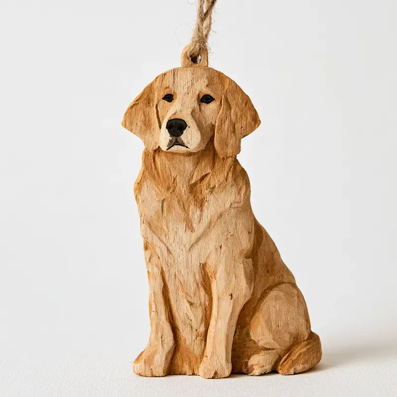Wooden Dog Breed Christmas Ornaments