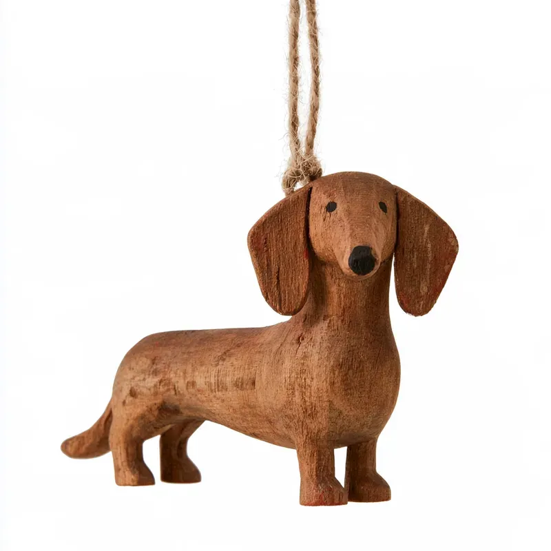 Wooden Dog Breed Christmas Ornaments