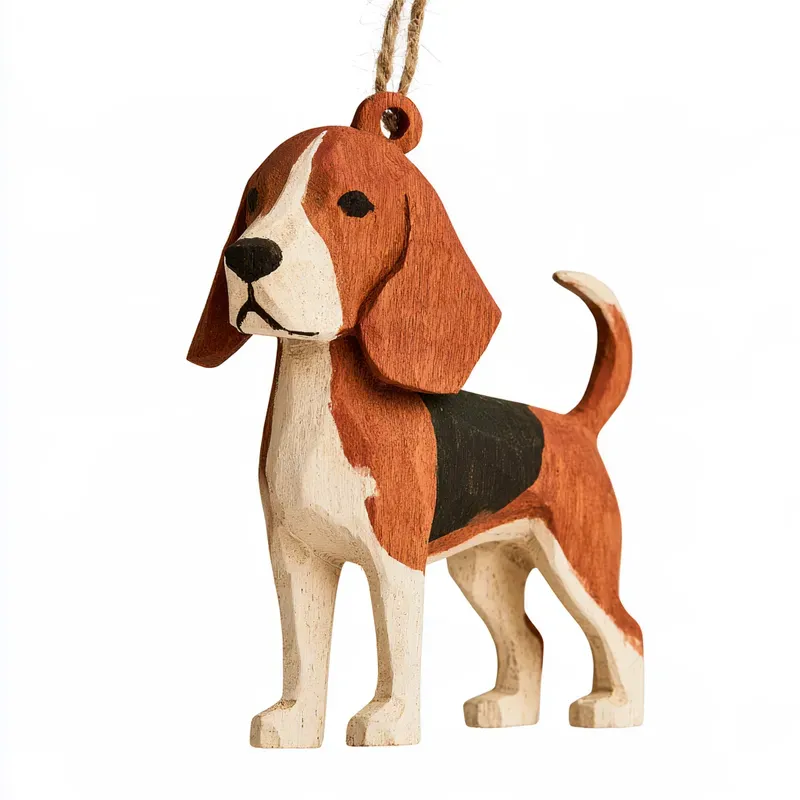 Wooden Dog Breed Christmas Ornaments