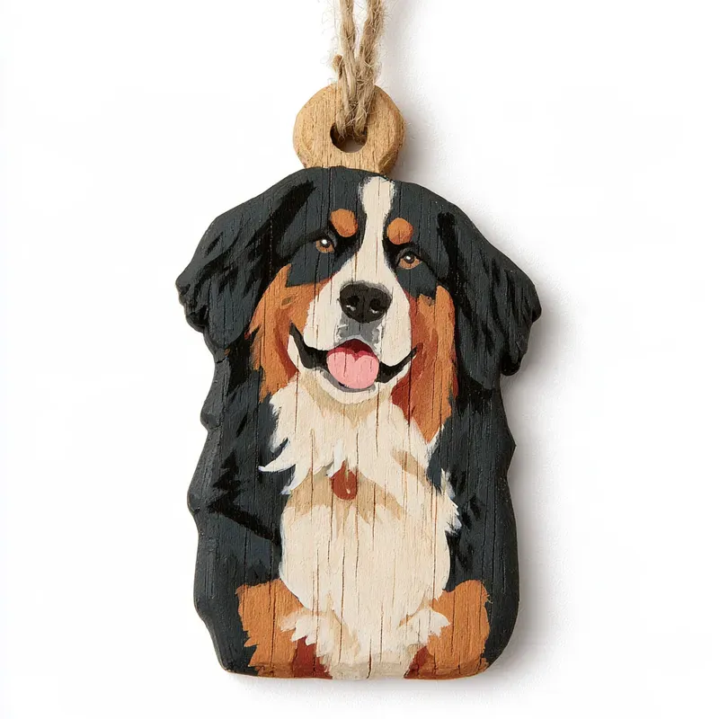 Wooden Dog Breed Christmas Ornaments