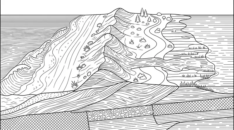 Coastal Geology Coloring Crosscuts