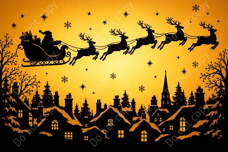 Christmas Window Silhouette Art
