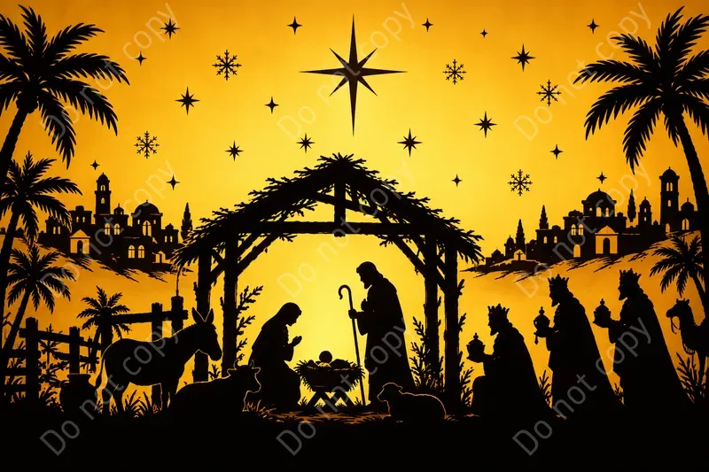 Christmas Window Silhouette Art