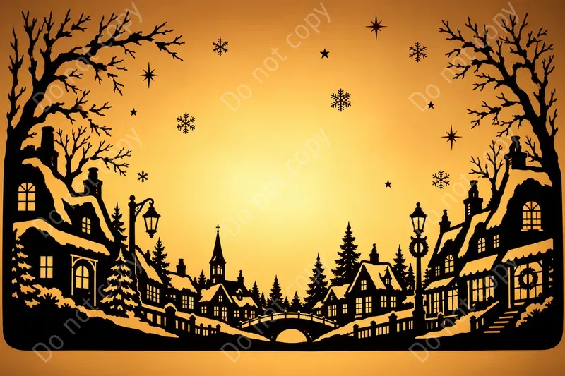 Christmas Window Silhouette Art