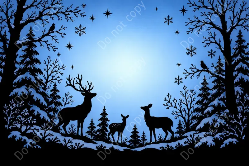 Christmas Window Silhouette Art