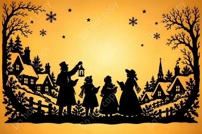 Christmas Window Silhouette Art
