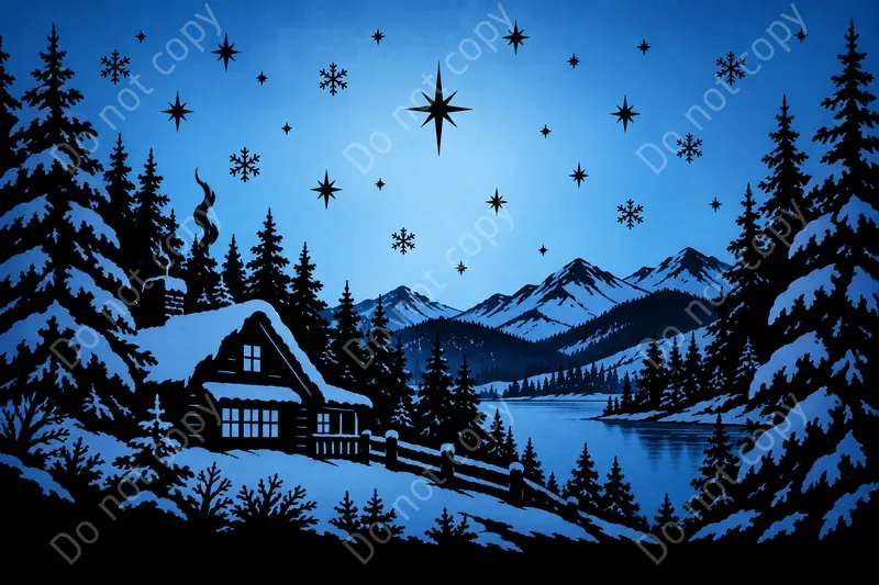 Christmas Window Silhouette Art