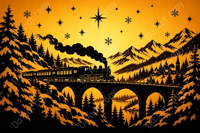 Christmas Window Silhouette Art