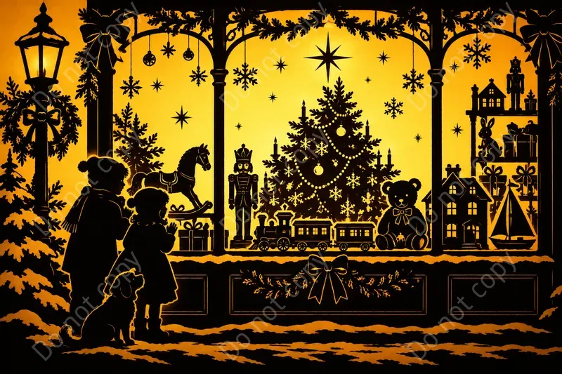Christmas Window Silhouette Art
