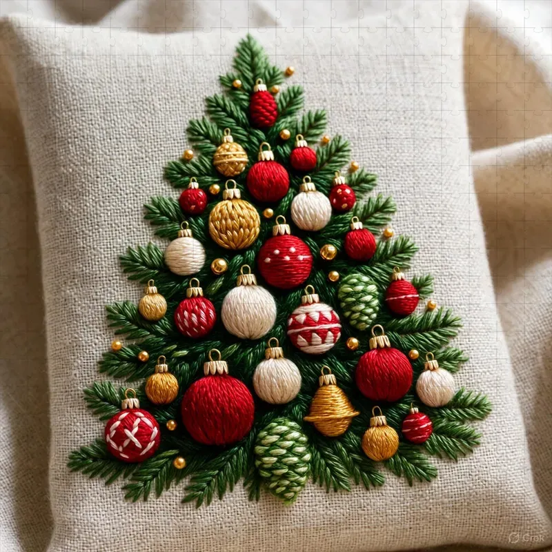 Cozy Christmas Embroidery Art