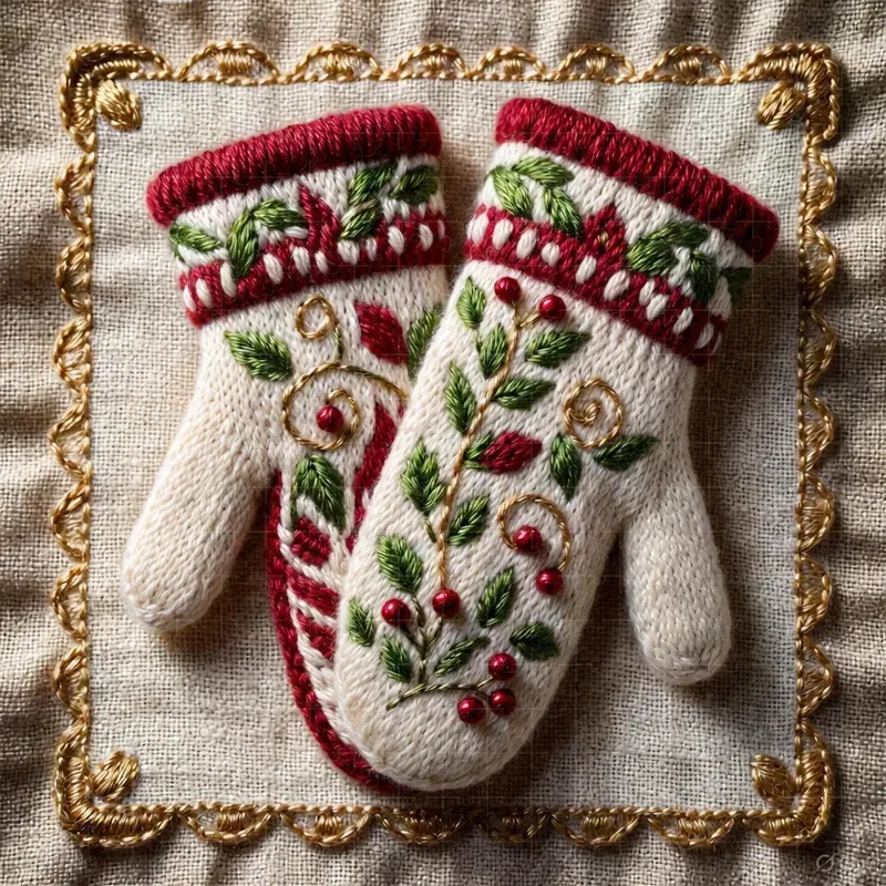 Cozy Christmas Embroidery Art
