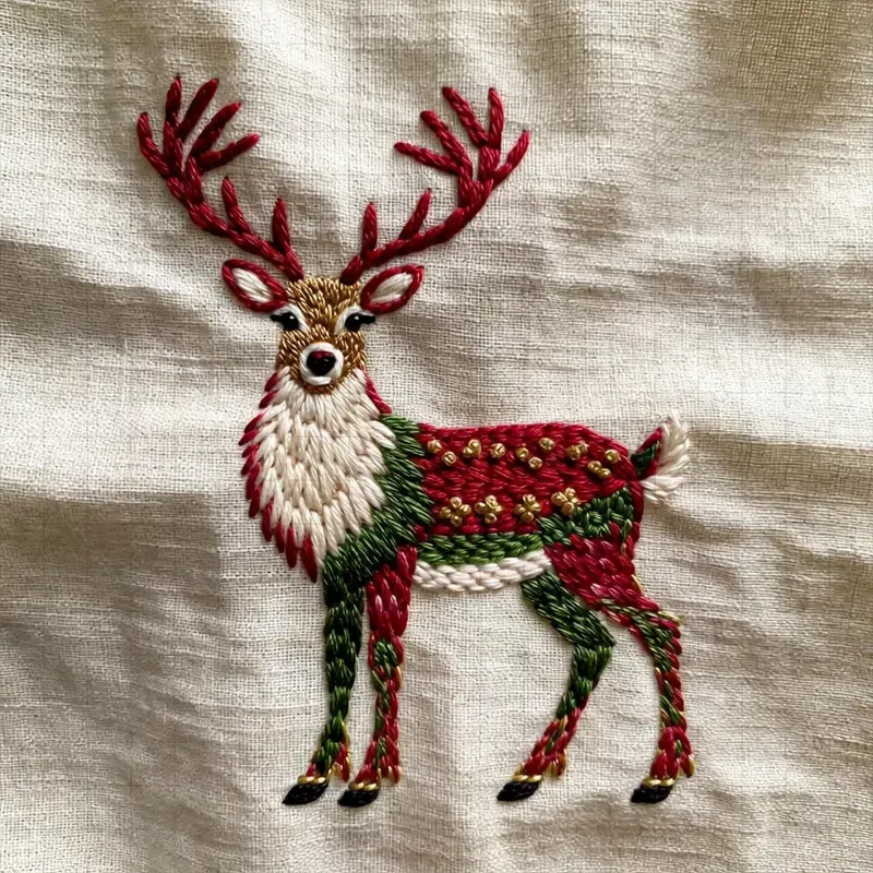 Cozy Christmas Embroidery Art