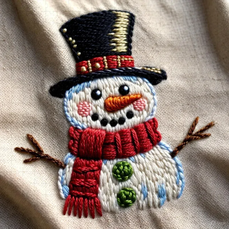 Cozy Christmas Embroidery Art