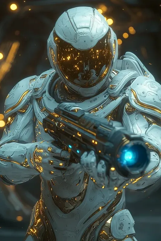 Starforged Paladin Scifi Fantasy Art