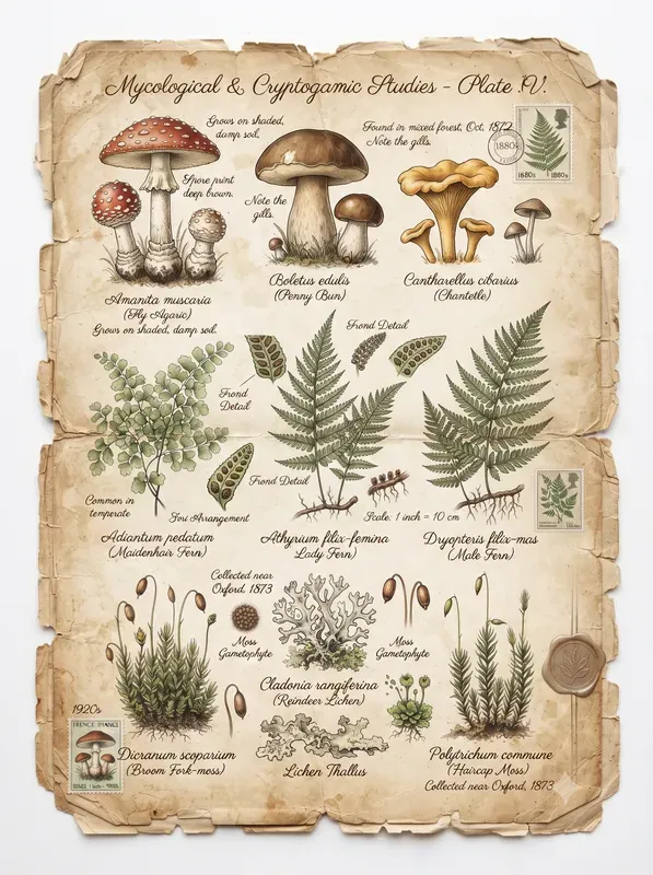 Vintage Botanical Junk Journal Pages