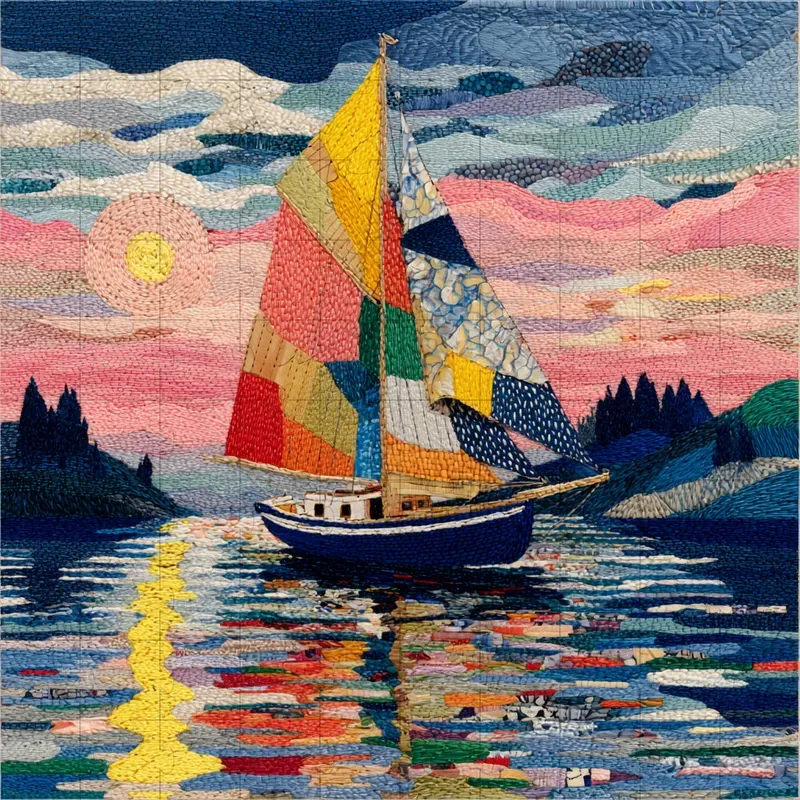 Embroidery Stitch Quilt Folk Charms