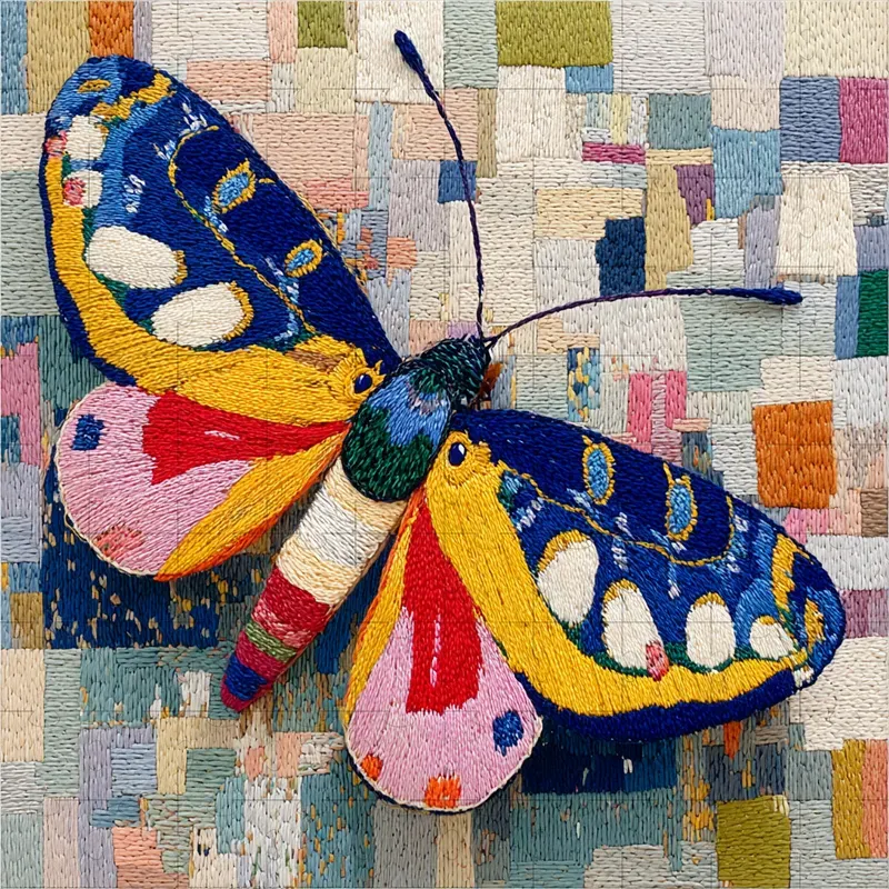 Embroidery Stitch Quilt Folk Charms