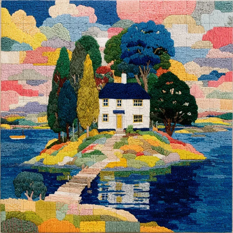 Embroidery Stitch Quilt Folk Charms