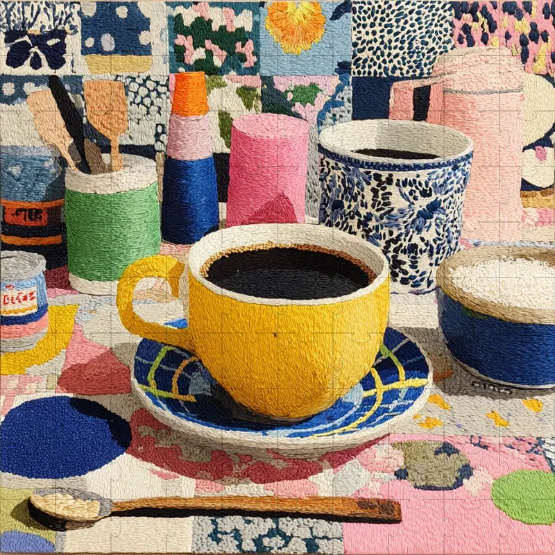 Embroidery Stitch Quilt Folk Charms
