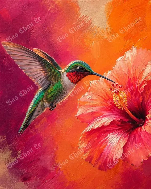 Vibrant Hyperreal Oil Canvas Art