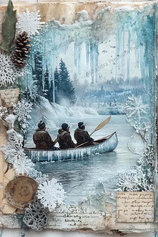 Quebec Winter Carnival Junk Journal Pages