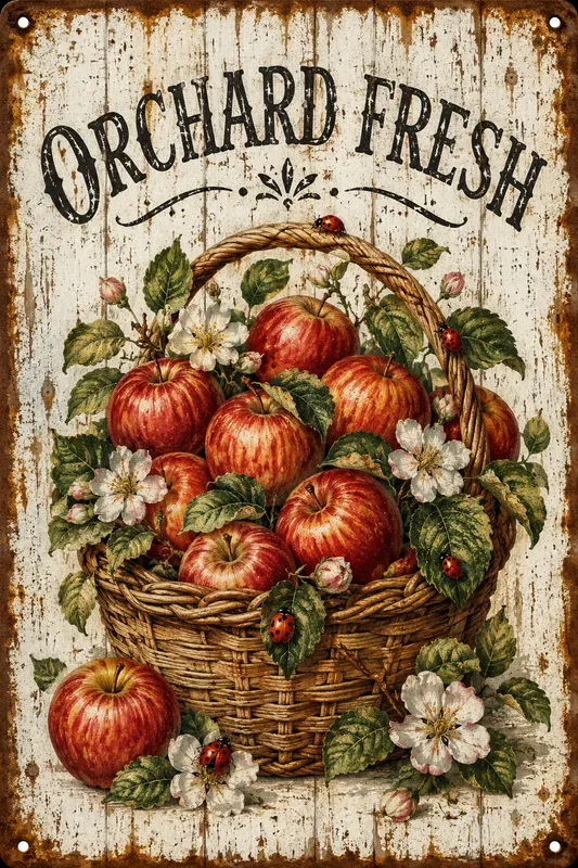 Vintage Farmhouse Tin Sign Art
