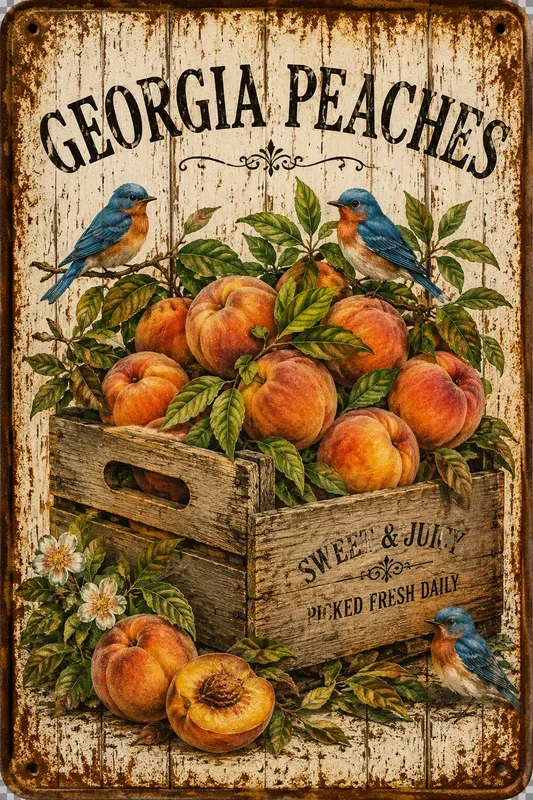 Vintage Farmhouse Tin Sign Art