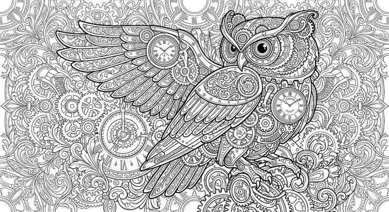 Intricate Adult Coloring Book Pages