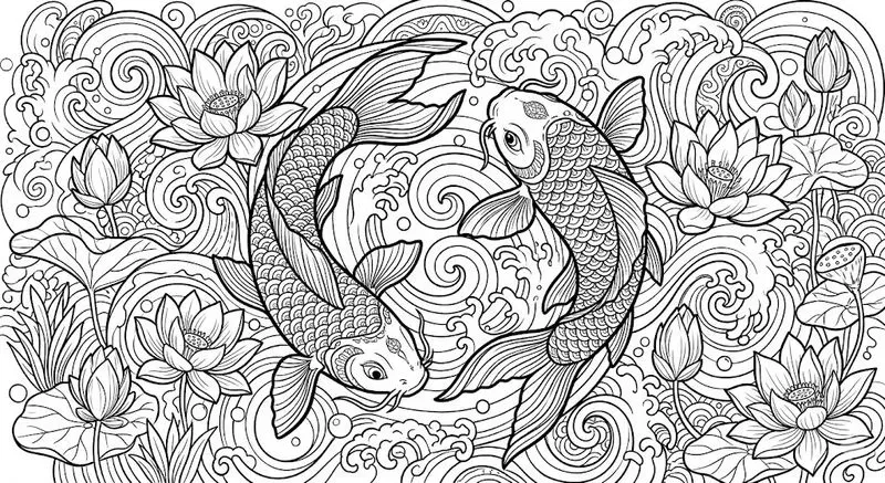 Intricate Adult Coloring Book Pages