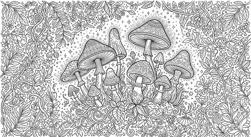 Intricate Adult Coloring Book Pages