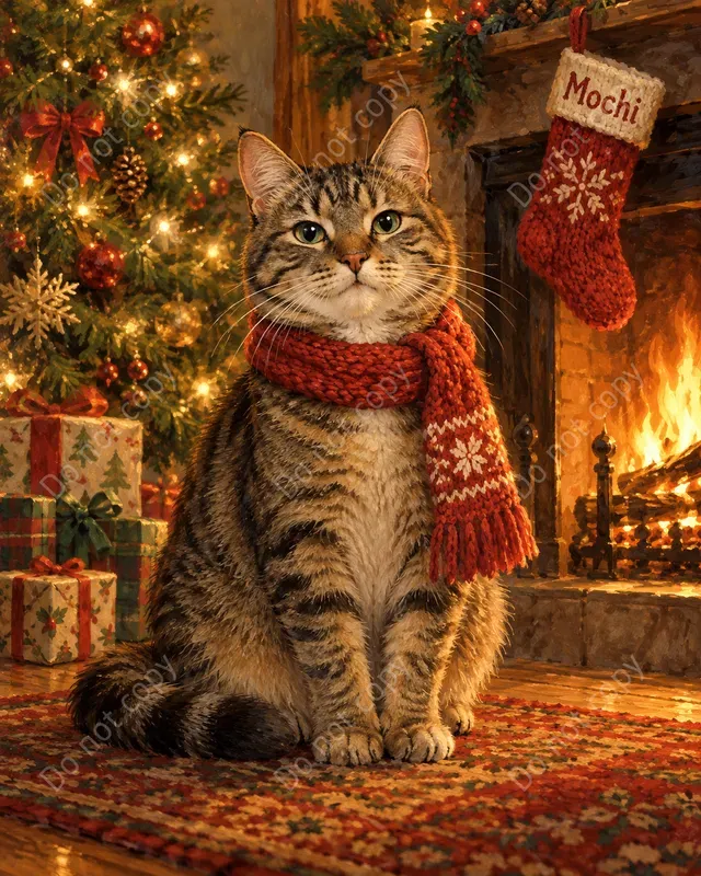 Pet Christmas Portrait Prints