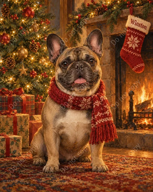 Pet Christmas Portrait Prints