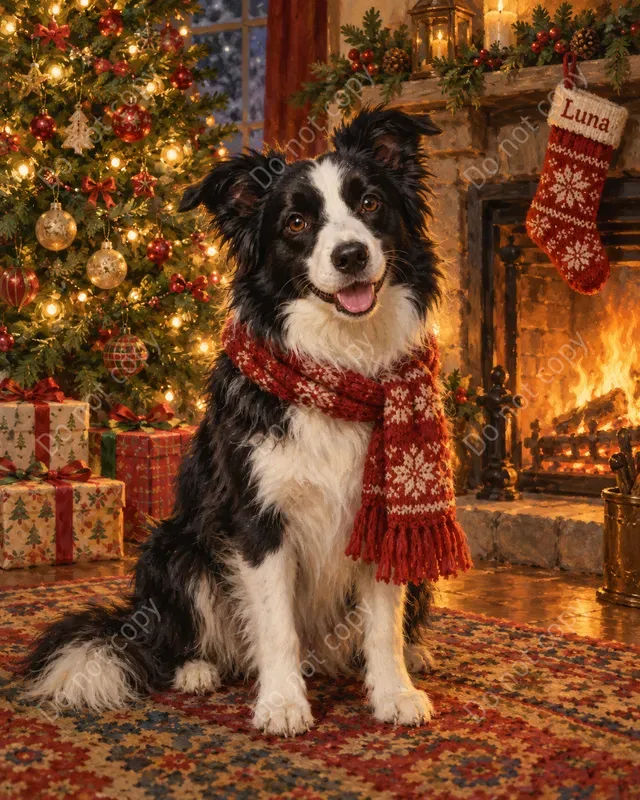 Pet Christmas Portrait Prints