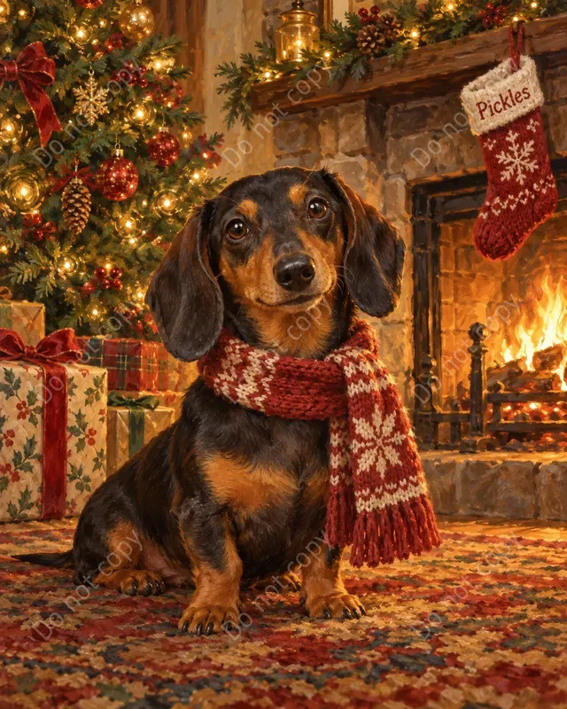 Pet Christmas Portrait Prints
