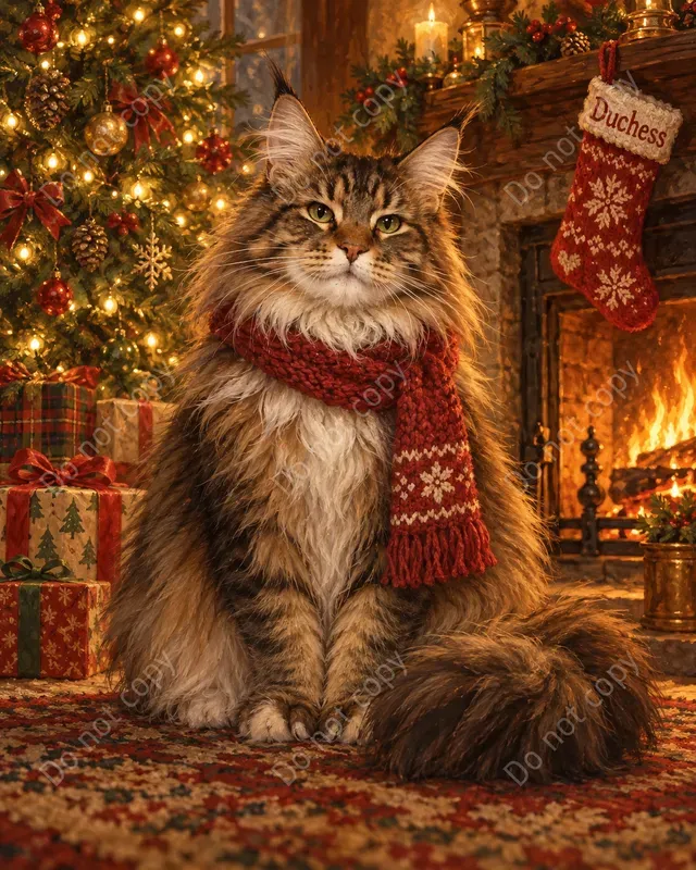 Pet Christmas Portrait Prints